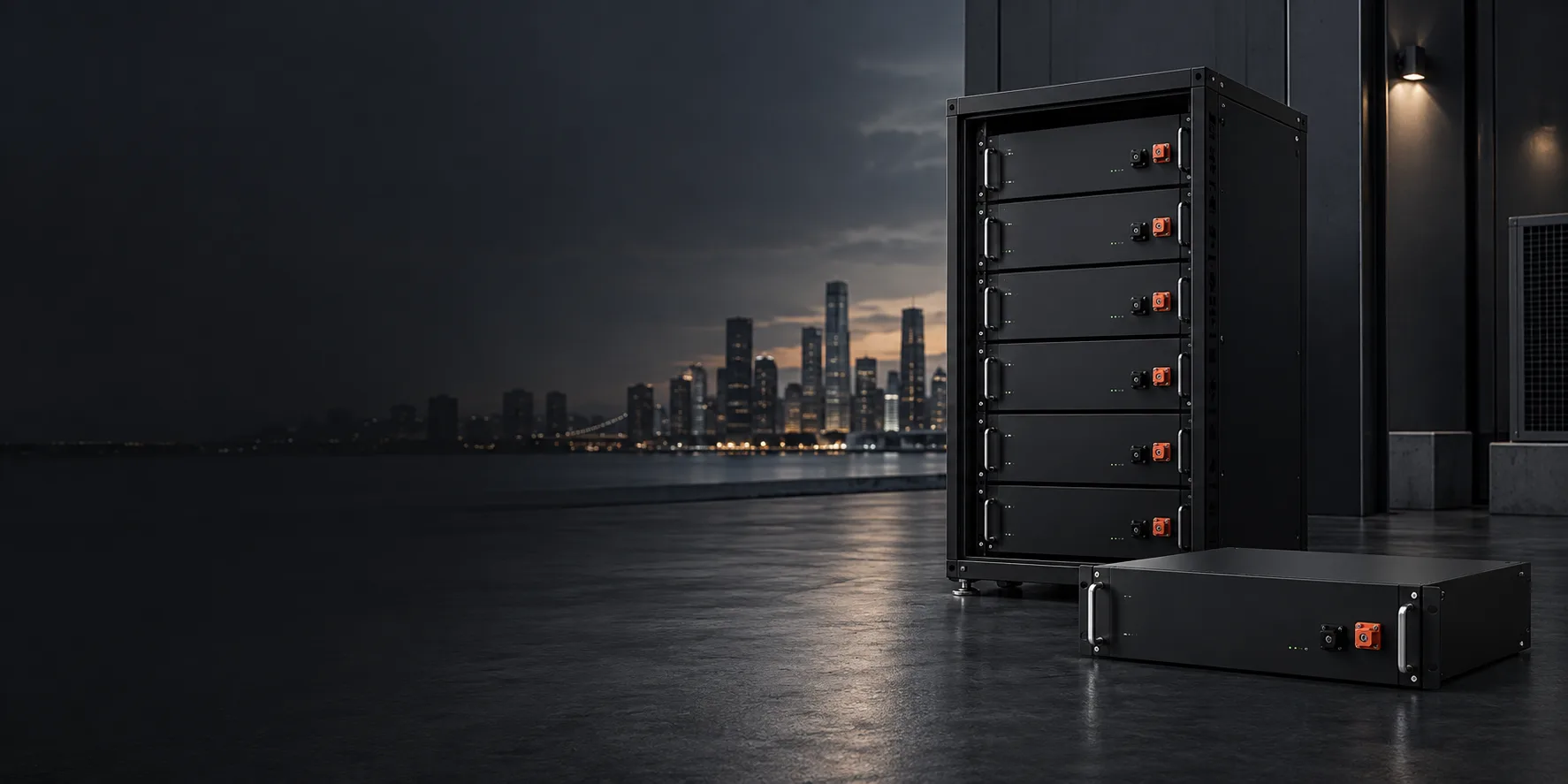 Representative black modular lithium energy storage battery cabinet